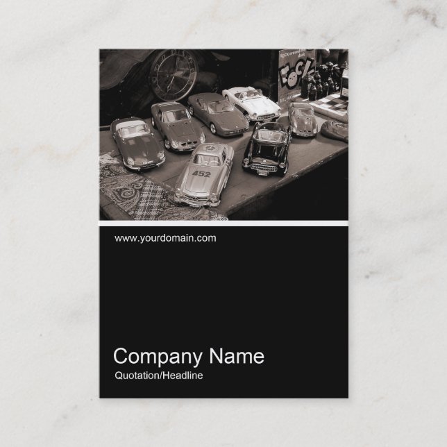 Carte De Visite Demi-mi-photo 045 - Voitures de jouets (Devant)