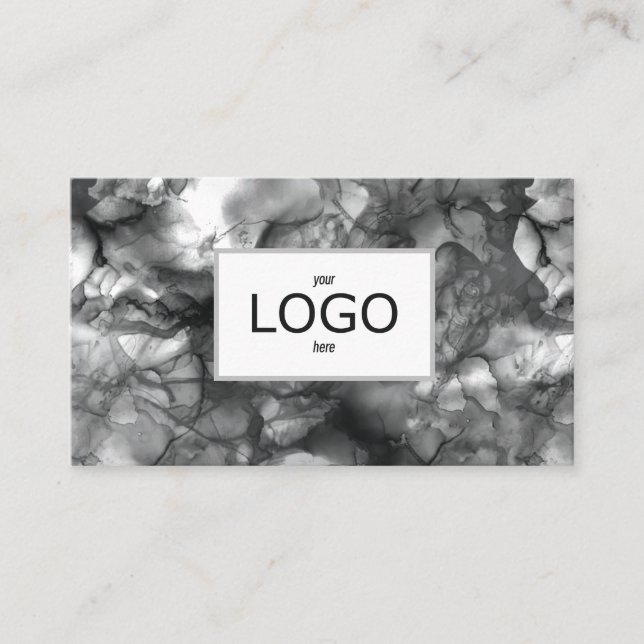 Carte de visite d'encre noire (Devant)