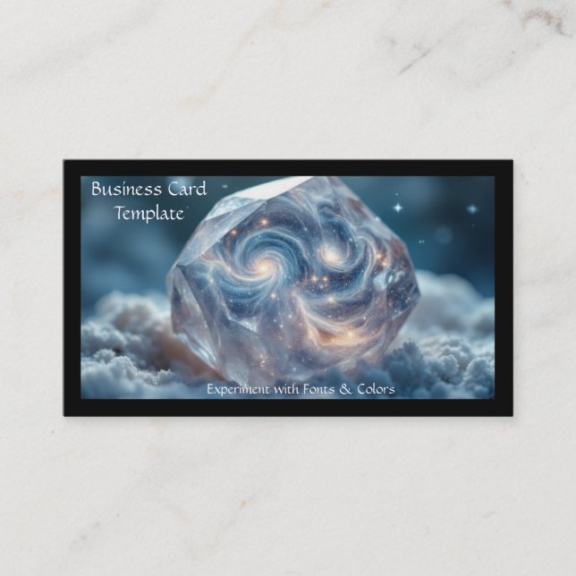 Carte de visite d'énergie cristalline Universe Rei (Devant)