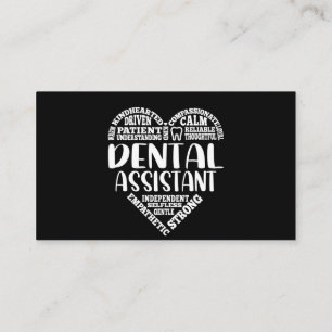 Carte De Visite Dental Assistant Coeur Dentiste Dentisté Dentisté 