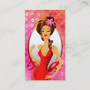 Carte De Visite Dentelle de rose de femme de bijoux