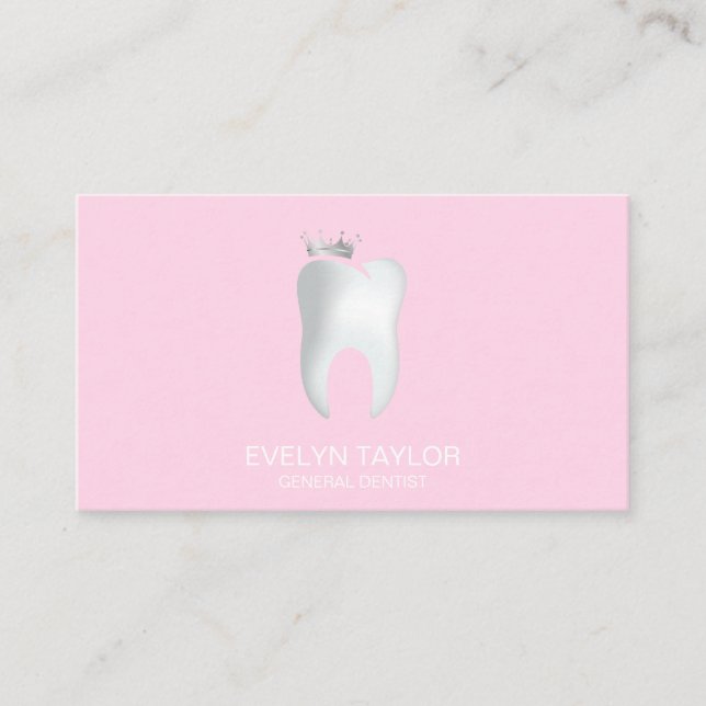 Carte De Visite Dentist Dental Clinique dents blanchissant Smile C (Devant)