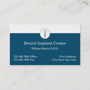 Carte De Visite Dentiste de l'implant dentaire conçu de façon pr