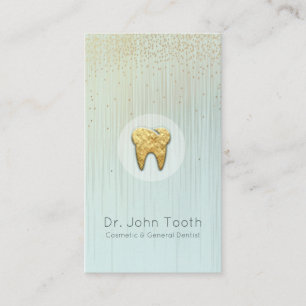 Carte De Visite Dentiste dentaire moderne Rendez-vous aqua Gold