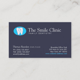 Carte De Visite Dentiste Famille Dentistère Sourire dent