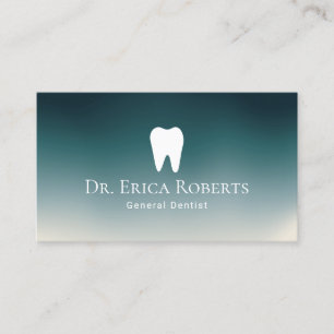 Carte De Visite Dentiste moderne Turquoise Ombre Dental Office