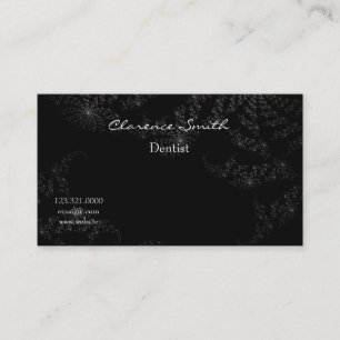 Carte De Visite Dentiste Nuit Étoilée Noire
