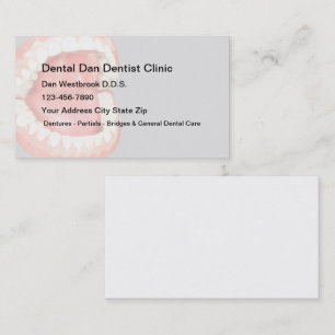 Carte De Visite Dentiste Office Modern Open Mouth