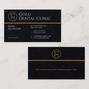 Carte De Visite Dentiste professionnel   Gold Dental Clinic
