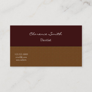 Carte De Visite Dentiste Russe Plaid Design professionnel