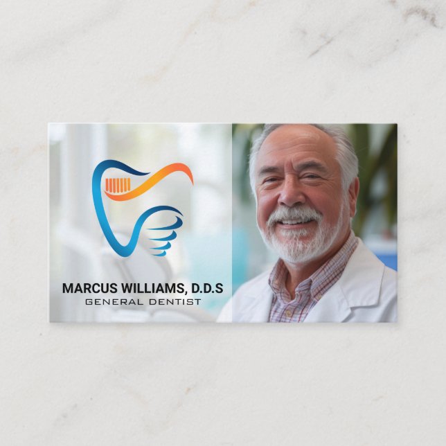 Carte De Visite Dentiste souriant | Logo dentaire créatif (Devant)