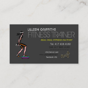 Carte de visite d'entraînement de fitness