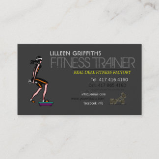 Carte de visite d'entraînement de fitness