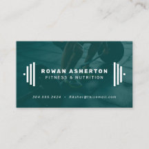 Carte de visite d'entraîneur de fitness avec photo