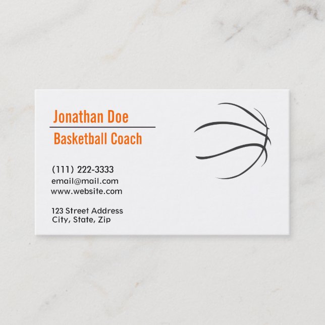 Carte de visite d'entraîneur de football (Devant)