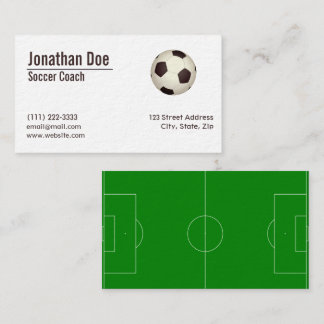 Carte de visite d'entraîneur de football