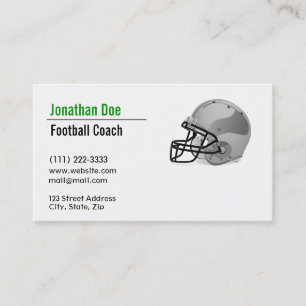 Carte de visite d'entraîneur de football américain
