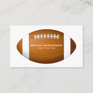 Carte de visite d'entraîneur de football américain