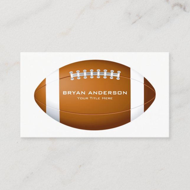 Carte de visite d'entraîneur de football américain (Devant)