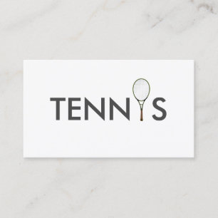 Carte de visite d'entraîneur de tennis