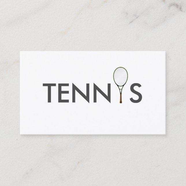 Carte de visite d'entraîneur de tennis (Devant)