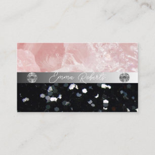 Carte de visite d'entraîneur Silver Black Diamond