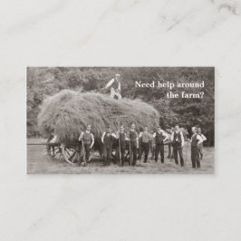 Carte de visite d'entrepreneur de ferme