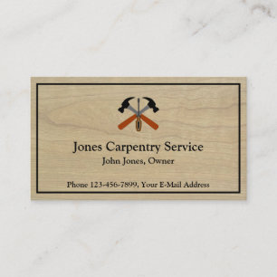 Carte de visite d'entrepreneur en construction de 