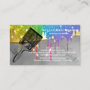 Carte de visite d'entrepreneur en peinture