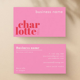 Carte de visite d'entreprise à Charlotte Caroline