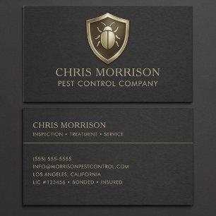 Carte de visite d'entreprise de lutte antiparasita