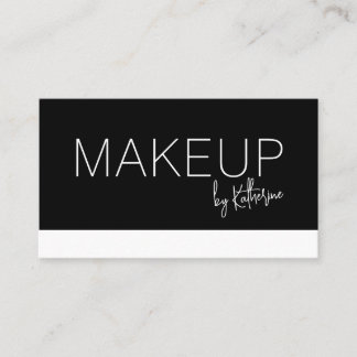 Carte de visite d'entreprise de maquillage minimal