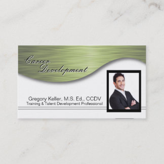 Carte de visite d'entreprise de photo - vert