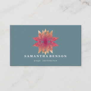 Carte de visite d'entreprise de yoga avec logo de