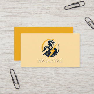 Carte de visite d'entreprise d'électricien