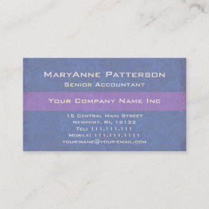 Carte De Visite D'entreprise italien bleu de PurpleTextured
