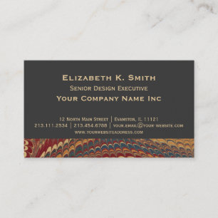 Carte De Visite D'entreprise marbré par antiquité démodée él