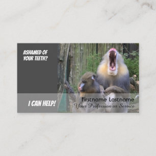 Carte De Visite Dents amusantes pour les experts dentaires contre 