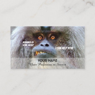 Carte De Visite Dents amusantes pour les experts dentaires contre 