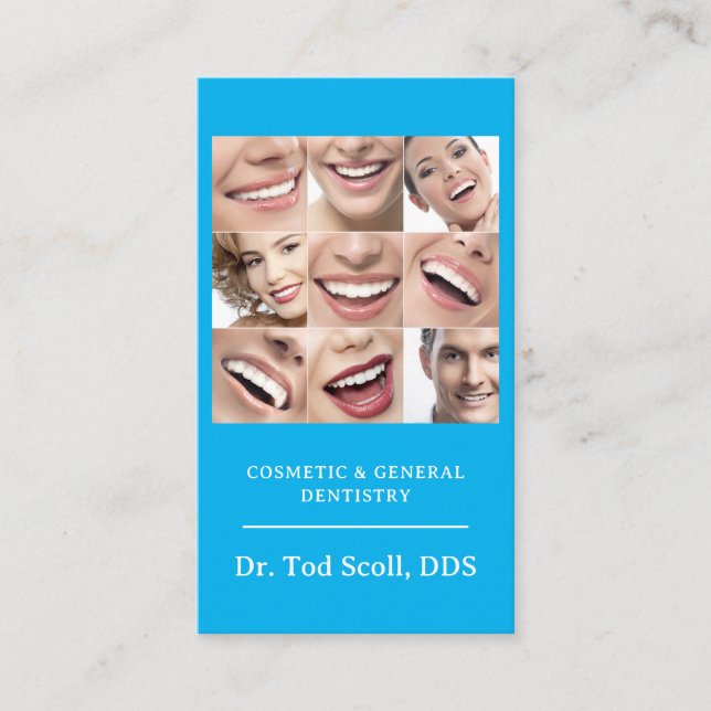 Carte De Visite Dents Blanchiment Soins dentaires Dentistesse Sant (Devant)