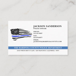 Carte De Visite Département de police Agent de la force publique