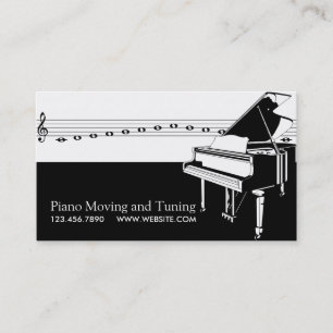 Carte De Visite Déplacement de piano et réglage Déplacement de mus
