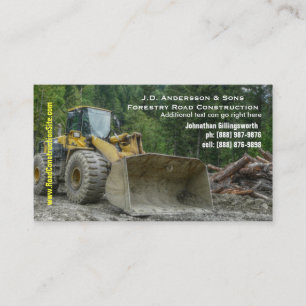 Carte De Visite Déplacement lourd de la terre de construction de