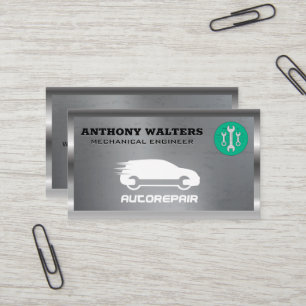 Carte De Visite Dépouille   Métallique   Logo de réparation automa