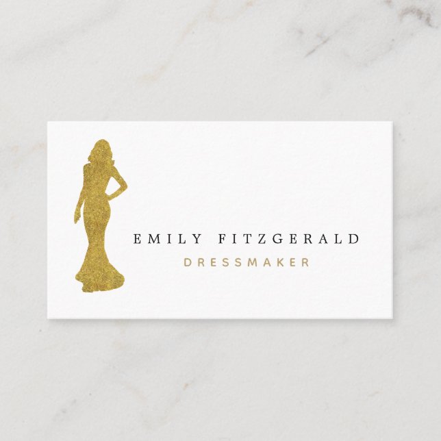 Carte De Visite Dépresseur/concepteur Or et noir/silhouette (Devant)