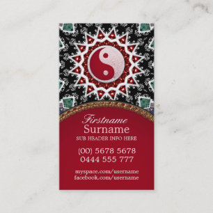 Carte de visite d'équilibre de Yin Yang d'énergie