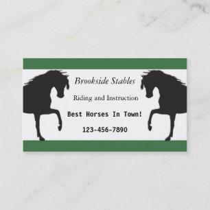 Carte de visite d'équitation