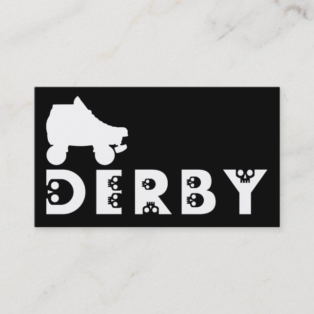 Carte De Visite Derby : patin de skullphabet (Devant)