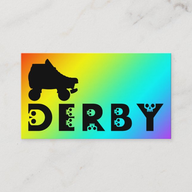 Carte De Visite Derby : patin de skullphabet (Devant)
