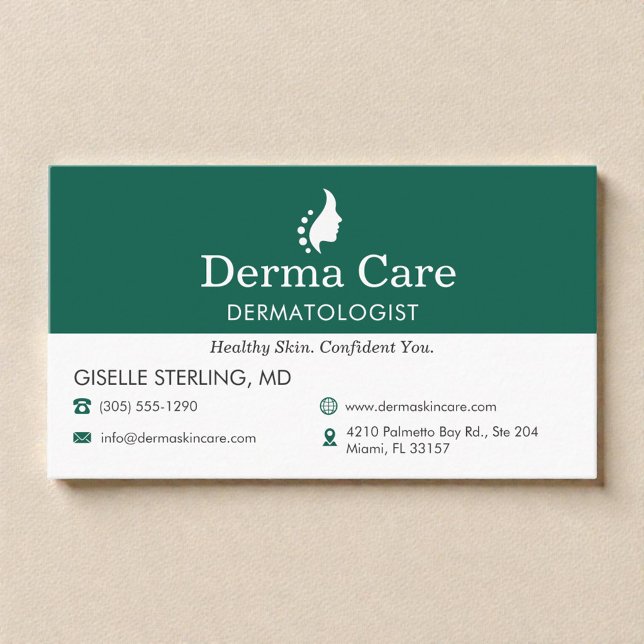 Carte De Visite Dermatologist Office Skin Care Icon (Créateur téléchargé)
